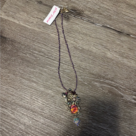 Betsey Johnson Purple and Gold Necklace - Picture 1 of 6